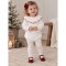 Babidu Petal romper - red trim