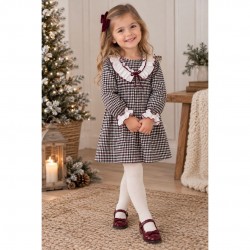 Rapife burgundy checked dress