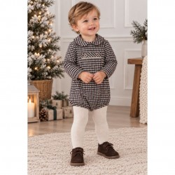 Rapife burgundy checked romper