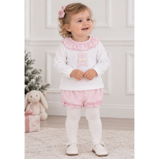 Rapife pink teddy bear jam pant set