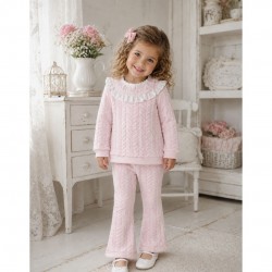 Deolinda pink frilled tracksuit