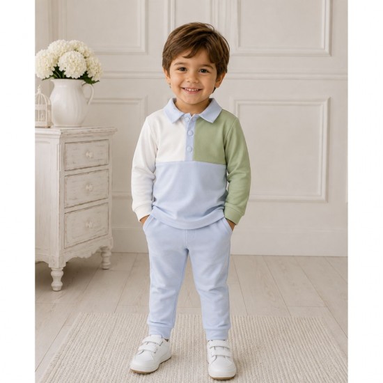 Deolinda sky blue and sage tracksuit 