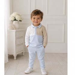 Deolinda Sky blue and Beige tracksuit