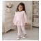Deolinda Pink Quilted Top And Legging Set