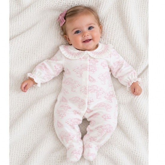 Deolinda pink print babygrow