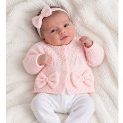 Pink bow cardigan