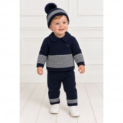Navy three piece