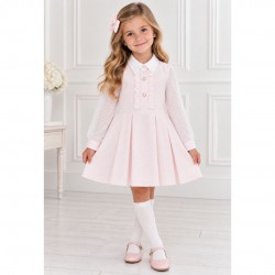 Lor Miral pink dress with gold buttons - older style