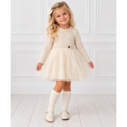 Mayoral Dress Beige