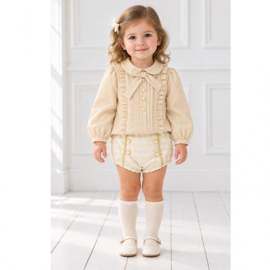 Rochy Soft Gold Blouse And Jam Pant Set
