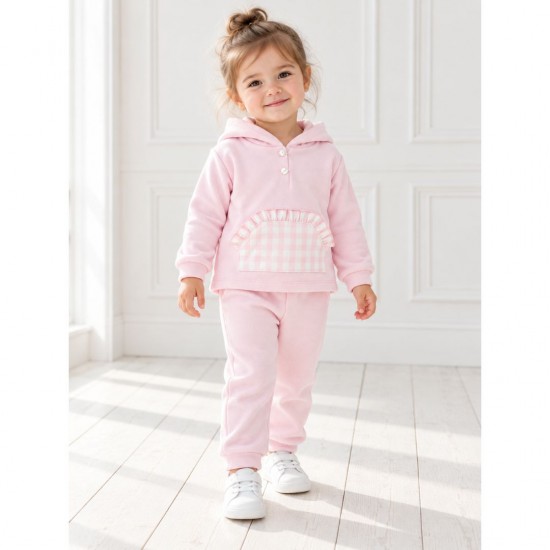 Rapife Pink Tracksuit With Gingham Detailing