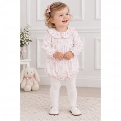 Babidu Cream And Pink Hot Air Balloon Romper