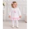 Rapife White Top With Pom Poms And Pink Skirt
