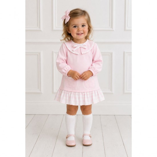 Rapife Pink Dress With Gingham Detailing 