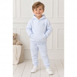 Tutto Piccolo Blue Quilted Hooded Tracksuit