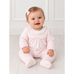 Tutto Piccolo Pink Babygrow With Diamond Pattern