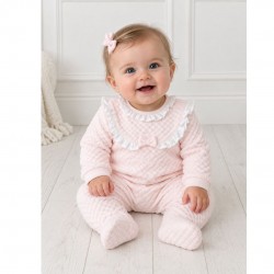 Tutto Piccolo Pink Quilted Babygrow