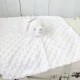 White Spotty Teddy Comforter