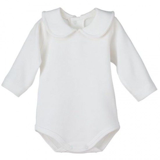 White Peter pan collar body