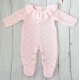 DAN Pink Knitted Babygrow