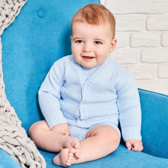 Blue Knitted Cardigan