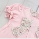 DEO Pink Dress with Floral Bow
