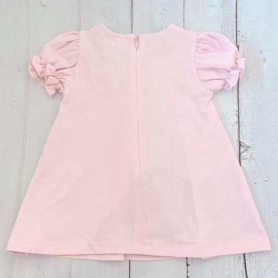DEO Pink Dress with Floral Bow