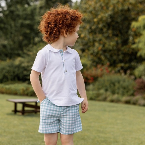DEO Mint Green Gingham Shorts Set DEO Mint Green Gingham Shorts Set