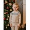 Granlei Boys Beige Knitted Trouser Set With Fair Isle Detailing