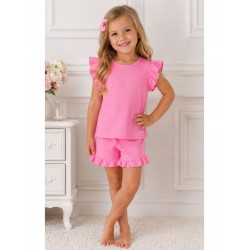 Girl Frill short set - pink