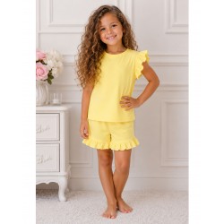Girl Frill short set -lemon