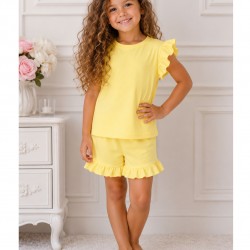 Girl Frill short set -lemon