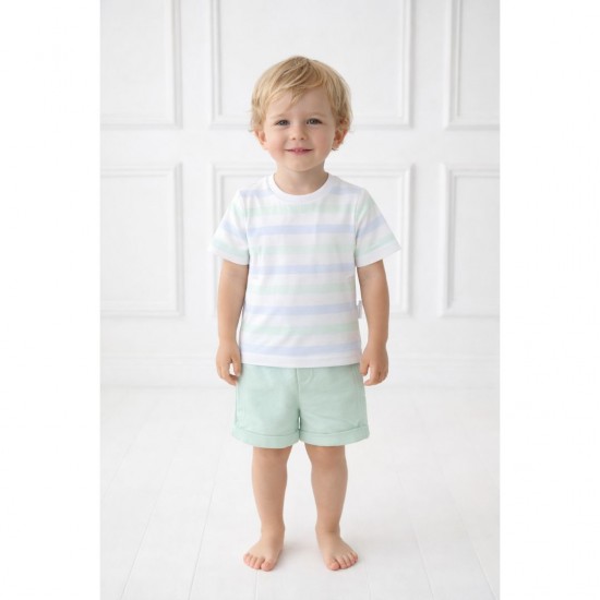 Pastels & Co Mint And Blue Shorts Set