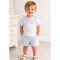 Deolinda White And Blue T Shirt Short Set 
