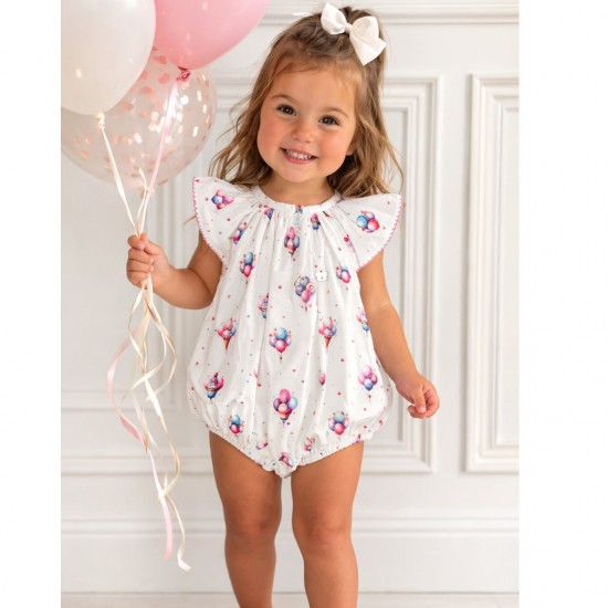 Deolinda White Patterned Romper 