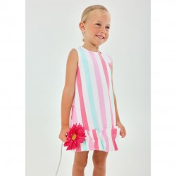 Agatha Striped Ruffle Dress