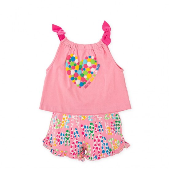 Aga dotted pink short set