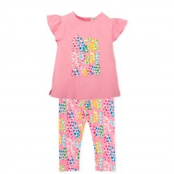 Agatha pink spot legging set