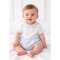 Babidu White And Blue Striped Bodysuit And Jam Pants