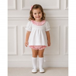 Babidu white smock top with knickers
