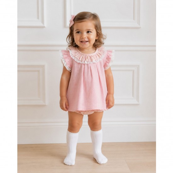 Babidu girl dusky pink dress.