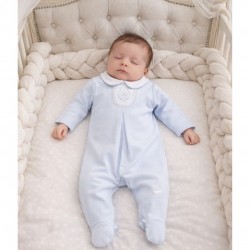 Blues Baby Blue And White Baby Grow