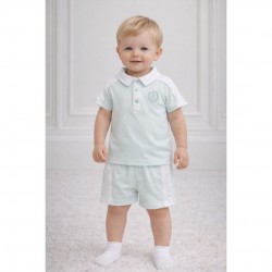 Blues Baby Mint Polo Shirt And Shorts Set