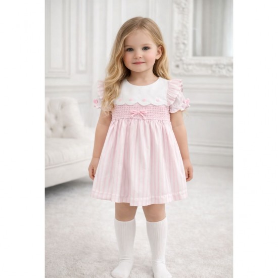 Deolinda Pink And White Striped Dress