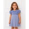 Granlei Blue And White Zig Zag Dress