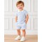 Granlei Baby Blue Knitted Top And Shorts Set