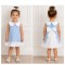 Granlei Blue Knitted Dress With White Trim. Size up by two sizes as small fitting