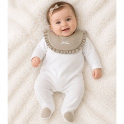 Ln Girl  Babygrow with neutral bib