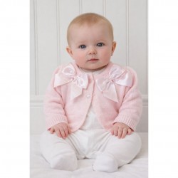 Little Nosh Pink Cardigan With Bows