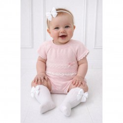 Little Nosh Knitted Pink Top And Jam Pants